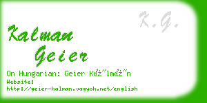 kalman geier business card